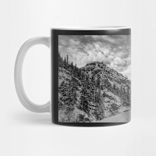 Mountain Road in Black and White Mug